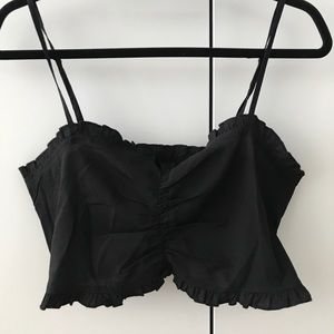 Urban Outfitters Crop Ruffles Top with Elastic Back